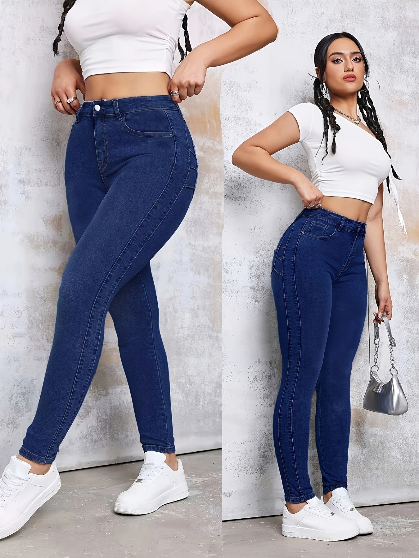 Casual Curve-Enhancing Stretchy Skinny Jeans – Women’s Fitted Denim