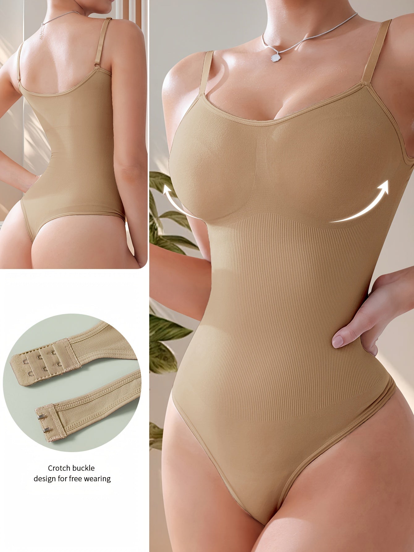 Breathable High-Waisted Shaping Bodysuit