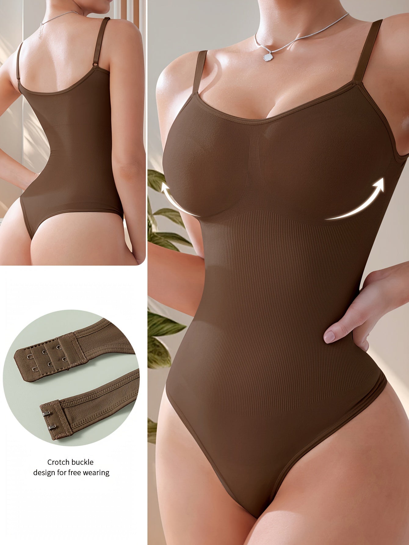 Breathable High-Waisted Shaping Bodysuit