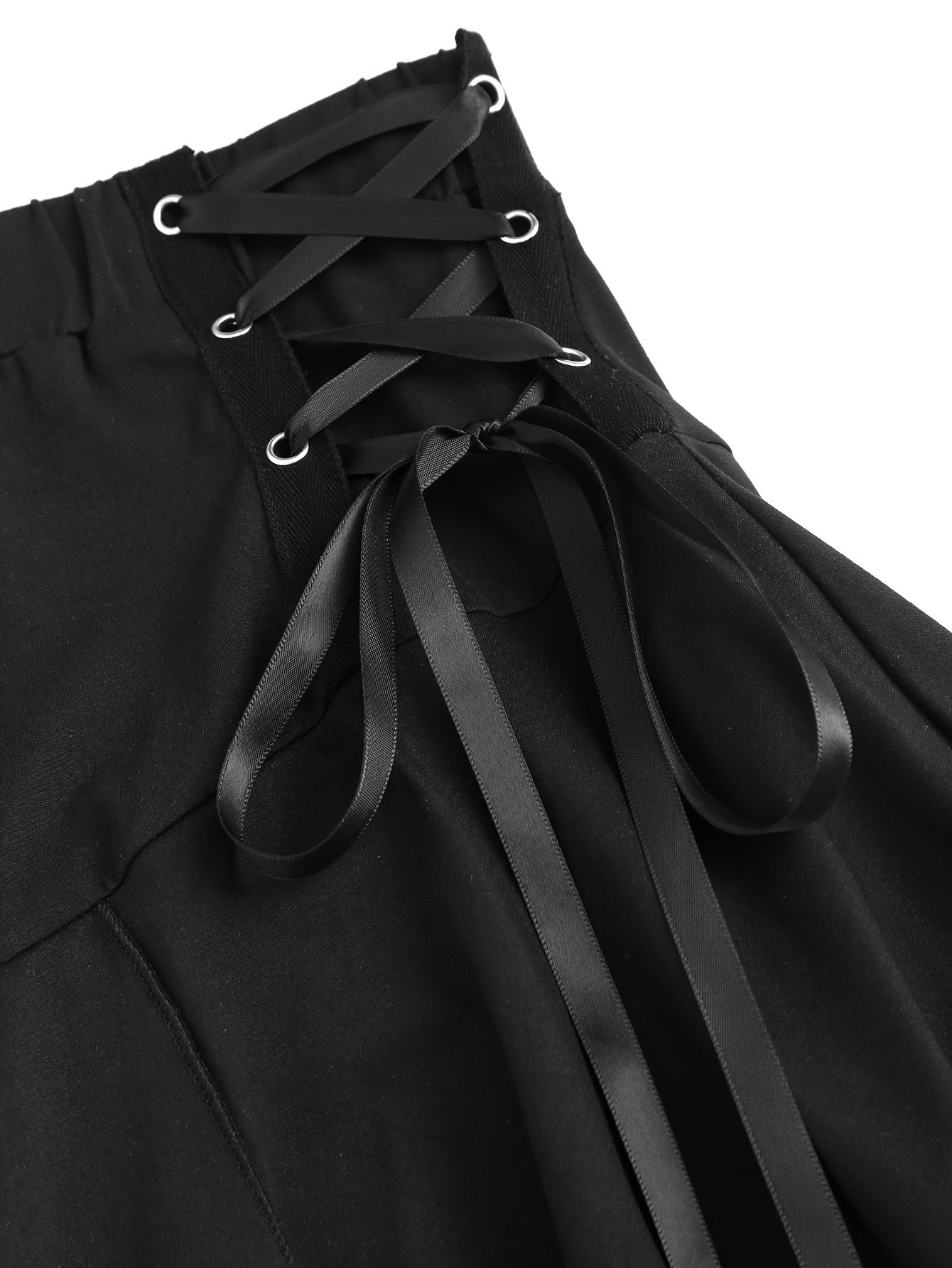 Casual Knit Pants with Lace-Up Detail – Comfortable & Stylish All-Season Wear