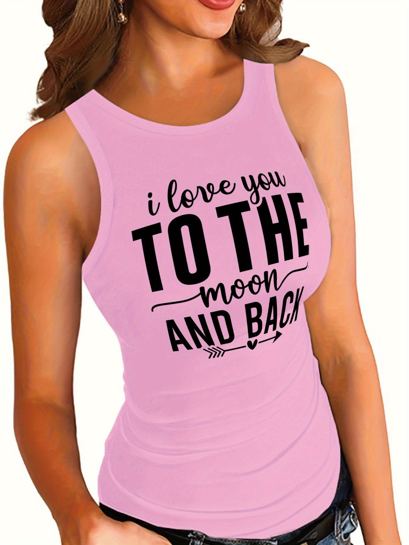 Knitted Sports Tank Top – Breathable Fabric with Crew Neck