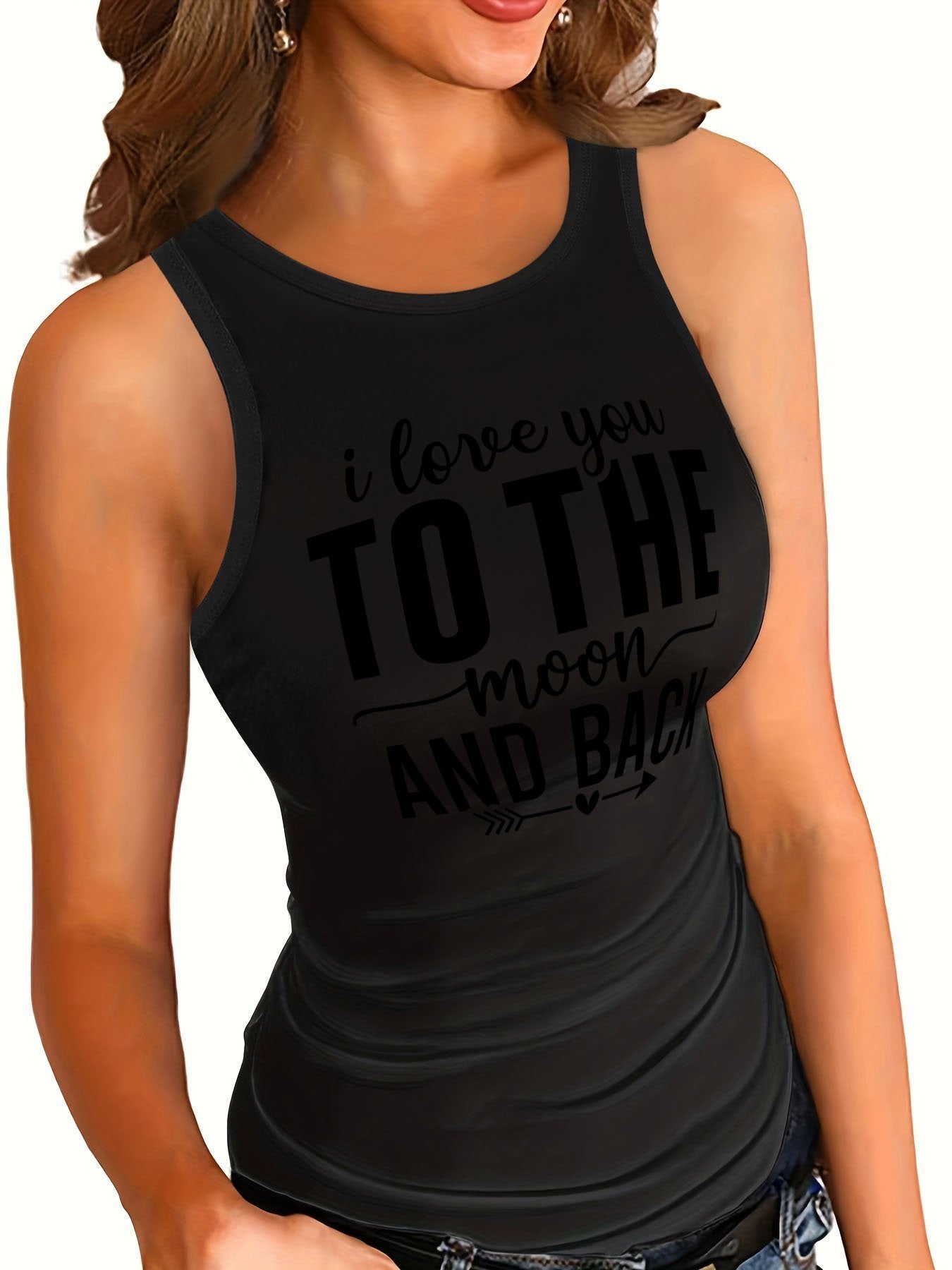 Knitted Sports Tank Top – Breathable Fabric with Crew Neck