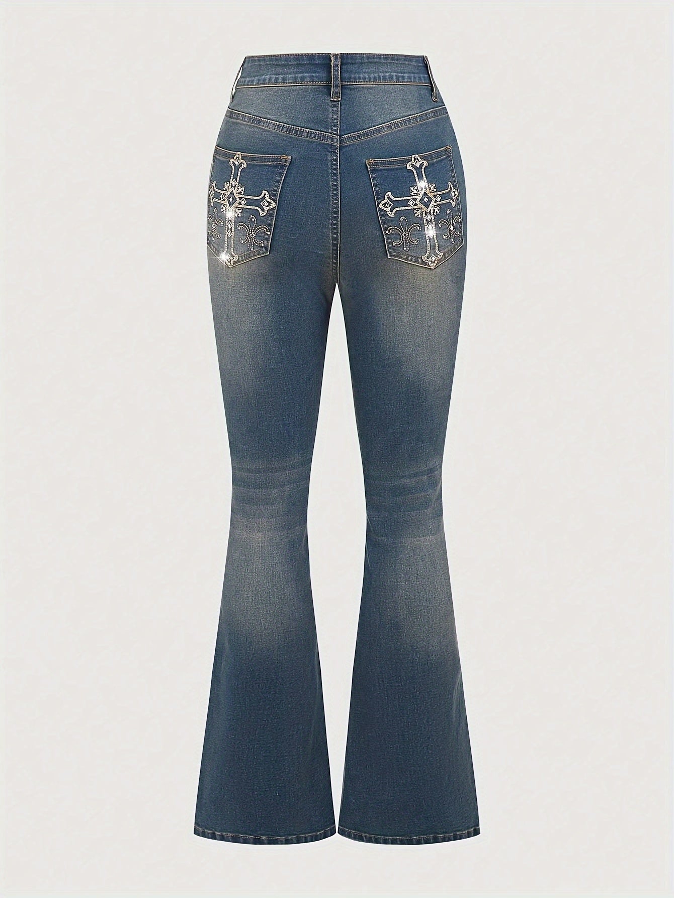 Women's Rhinestone Embroidered Slim Fit Jeans – Trendy & Stylish