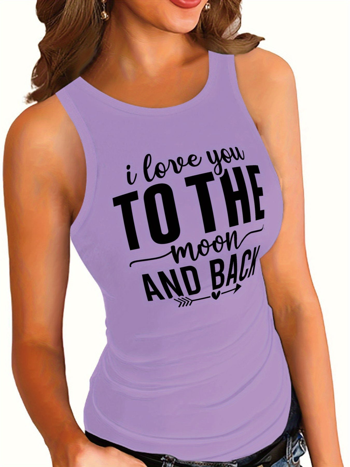 Knitted Sports Tank Top – Breathable Fabric with Crew Neck