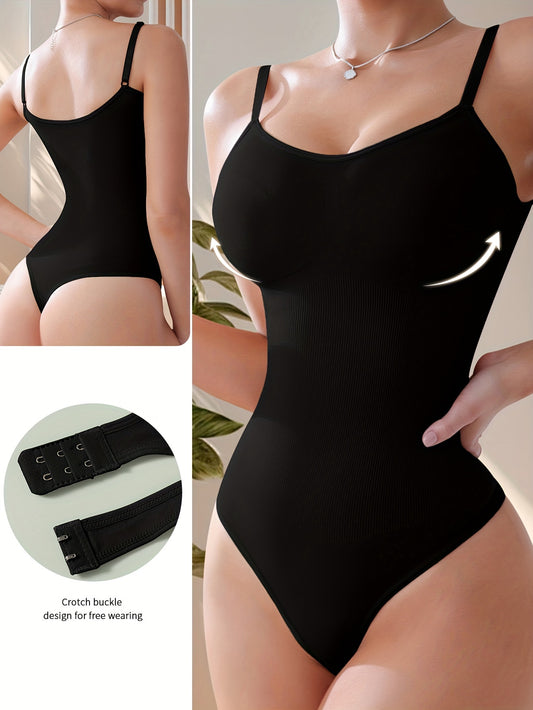 Breathable High-Waisted Shaping Bodysuit